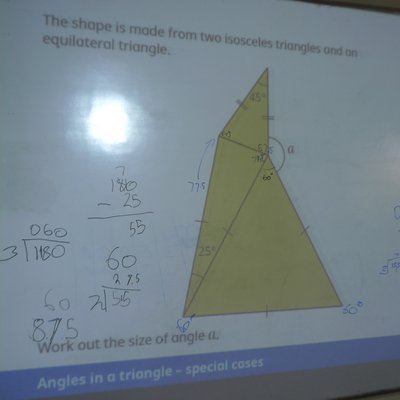 Y6 had to use all their knowledge of angles to work out the missing angles.JPG